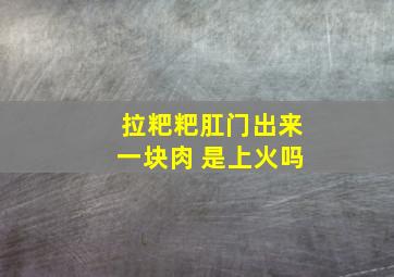 拉粑粑肛门出来一块肉 是上火吗